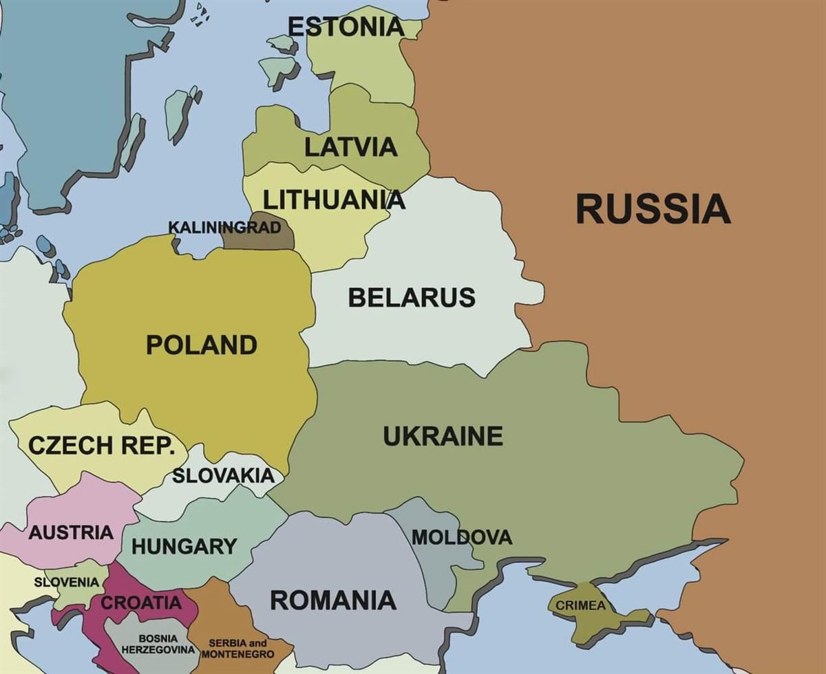 карта Хорватии и соседних стран