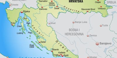 Северная Хорватия карта