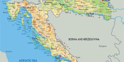 Хорватия на карте