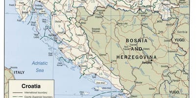 Хорватских портов карте