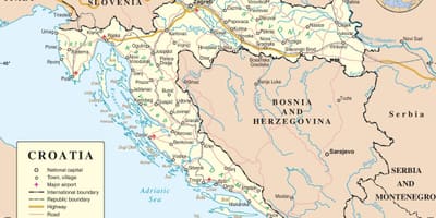 Вождение карта Хорватии