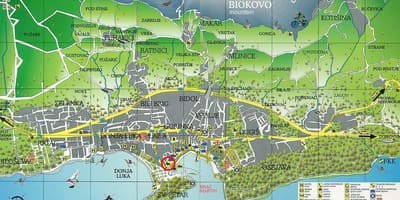Карта макарска Хорватия