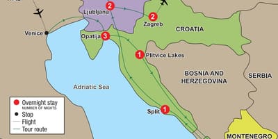 Карта опатии Хорватия
