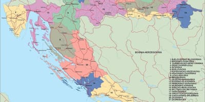 Карта Хорватии политических 