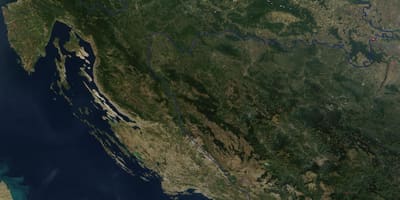 Карта спутник Хорватия 
