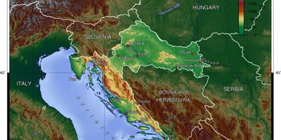 География Хорватии на карте