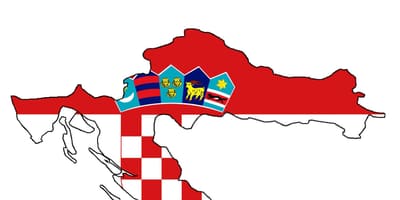 Флаг Хорватии на карте 