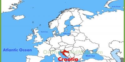 Расположение Хорватии на карте мира