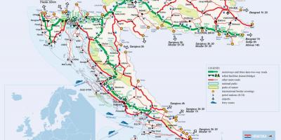 Карта Хорватии поезд
